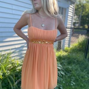 Vintage Y2K Orange Mini Dress
